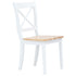 Maison Madeleine -  5 Piece Dining Set Solid Rubber Wood White and Brown
